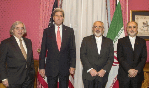 John Kerry and members of the Iranian negotiating team, From ImagesAttr