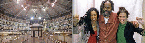 Mahoney Prison, Mumia's place of incarceration, and two of his legal team (, From ImagesAttr