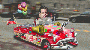 Ted Cruz takes the wheel of the Republican Clown Car, From ImagesAttr