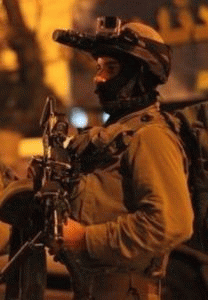 IDF soldier involved in a nighttime incursion into the Hebron district