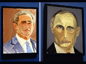 The exhibit of world leader portraits painted by George W. Bush opens Saturday and runs through June 3., From ImagesAttr