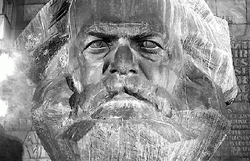 A bust of Karl Marx., From ImagesAttr