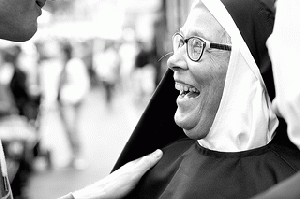 Smiling nun