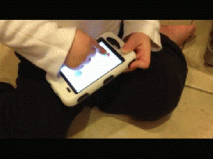 Toddler Using iPhone | 17-month-old, Dylan, playing .Shape Sorter. on my iPhone.