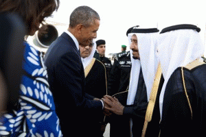 King Salman greets the President and First Lady during a state visit to Saudi Arabia on Jan. 27, 2015. King Salman greets the President and First Lady during a state visit to Saudi Arabia on Jan. 27, 2015.