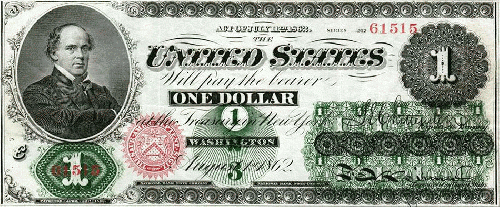 1862 United States greenback dollar