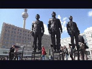 Snowden, Assange and Manning statues unveiled in Berlin's Alexanderplatz Taking a stand in Berlin's Alexanderplatz are whistleblowers Chelsea Manning, Julian Assange and Edward Snowden. Activists and members of Germany's ..., From ImagesAttr