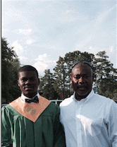 Matt with first mentee at high school graduation, 2014 Matt with first mentee at high school graduation, 2014