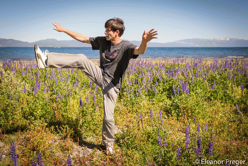 Ethan Indigo practicing in Lupines, From ImagesAttr