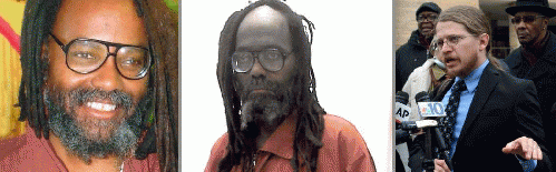 Mumia before and after diabetic crisis, and attorney Bret Grote (
