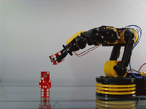 Robotic Arm Lifting Dice, From ImagesAttr