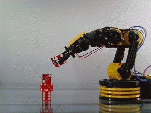 Robotic Arm Lifting Dice