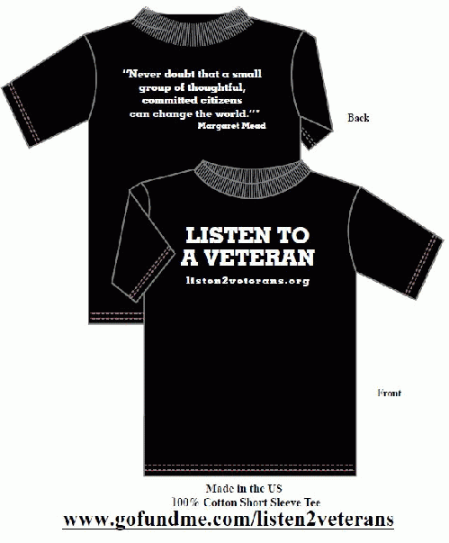 Listen to a Veteran! t-shirt, From ImagesAttr