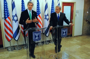 Secretary of State John Kerry and Israeli Prime Minister Benjamin Netanyahu., From ImagesAttr