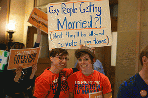 Same sex marriage vote in the Minnesota Senate
