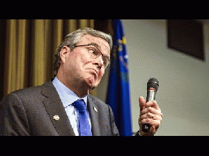 Jeb Bush's remedy for struggling Americans is to work more hours., From ImagesAttr