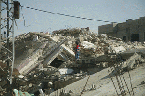 Child in Gaza Rubble, From ImagesAttr