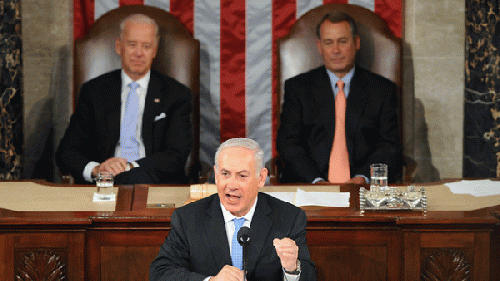 Benjamin Netanyahu addresses the U.S. Congress