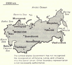 Soviet Union-CIA WFB Map, From ImagesAttr