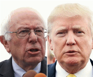 Bernie Sanders and Donald Trump, From ImagesAttr