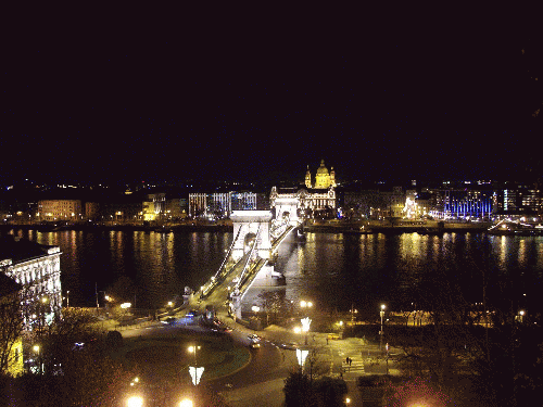 View of the Chain Bridge, Budapest