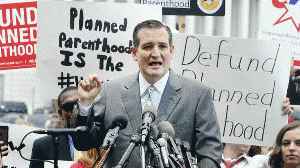 Ted Cruz leads Anti-abortion activists