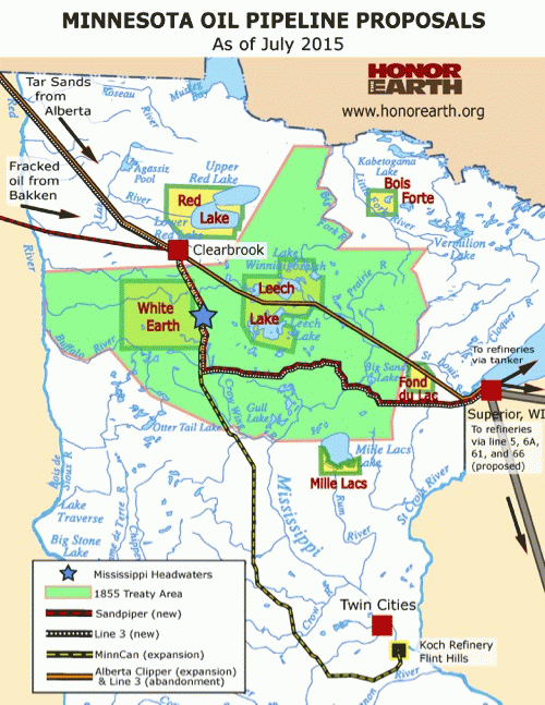 Proposed Minnesota Oil Pipelines, From ImagesAttr