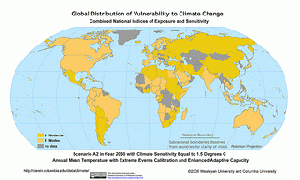 Scenario A2: 2050 Climate Sensitivity 1.5 degreesC, Extreme Events, EAC, From ImagesAttr