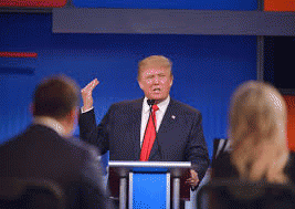 Donald Trump at the GOP debate., From ImagesAttr