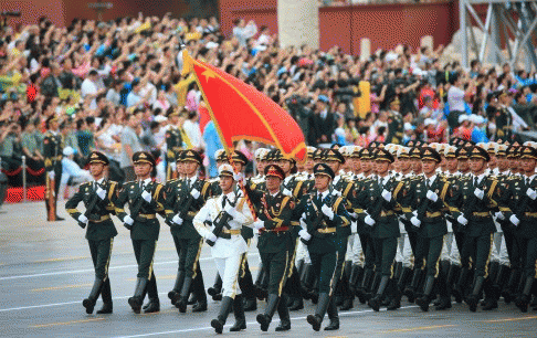 Soldiers of China's People's Liberation Army (PLA) march during a rehearsal for a military parade in Beijing, August 23, 2015. Soldiers of China's People's Liberation Army (PLA) march during a rehearsal for a military parade in Beijing, August 23, 2015.