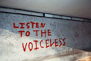 Listen to the voiceless