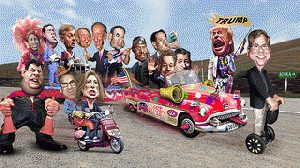 2016 Republican Clown Car Parade - They have no plan but to get noticed., From ImagesAttr