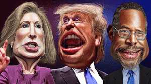 GOP Top Three...Fioria, Trump and Carson, From ImagesAttr