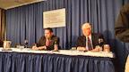 Panelists Edgardo  Cortes (left) and Doug Lewis