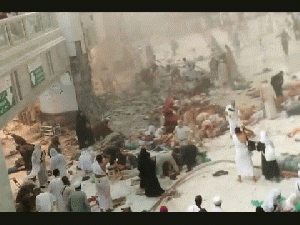 CRANE COLLAPSE AT GRAND MOSQUE, MECCA, SAUDI ARABIA, From ImagesAttr