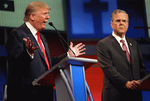 Donald Trump and Jeb Bush, From ImagesAttr