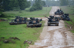 M1A2 tanks at Combined resolve II