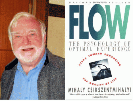 Mihaly Csikszentmihalyi and his book, Flow, From ImagesAttr