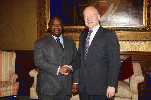 President Ali Bongo with Former UK Foreign Secretary William Hague by Foreign and Commonwealth Office by flickr, From ImagesAttr