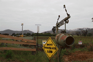 Peaceful action at site where AGL want to frack CSG at Gloucester, From ImagesAttr