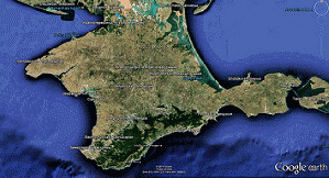 CRiMEA: Satellite image of the peninsula by Google Earth 2014