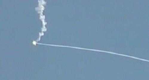 Russia's BUK missle leaves a clear trail from launch site to hit, From ImagesAttr