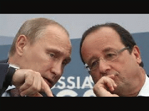 Francois Hollande and Vladimir Putin, From YouTubeVideos