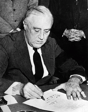 President Roosevelt first acknowledged the anniversary of the Bill of Rights.