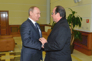 Francois Hollande and Vladimir Putin, From WikimediaPhotos