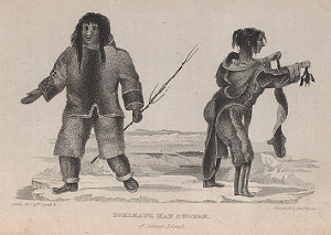 Eskimaux Man & Woman of Savage Island.