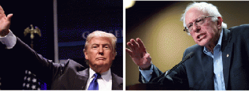 Donald Trump and Bernie Sanders, From ImagesAttr