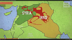 On both sides of the border between Syria and Iraq there are now 35.000 Squaremiles 'Islamic State'