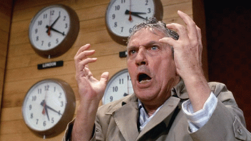 Howard Beale, played by Peter Finch, delivers his 
