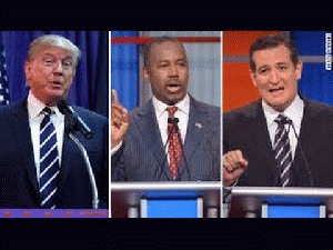 Donald Trump, Ben Carson, And Ted Cruz, From YouTubeVideos